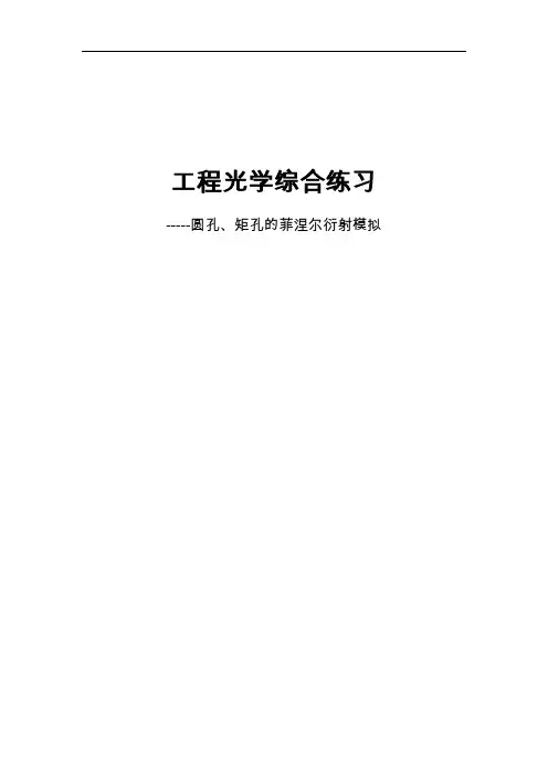 圆孔矩孔的菲涅尔衍射模拟(matlab实现)~工程光学