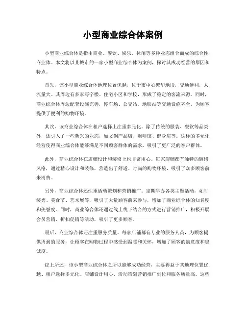 小型商业综合体案例