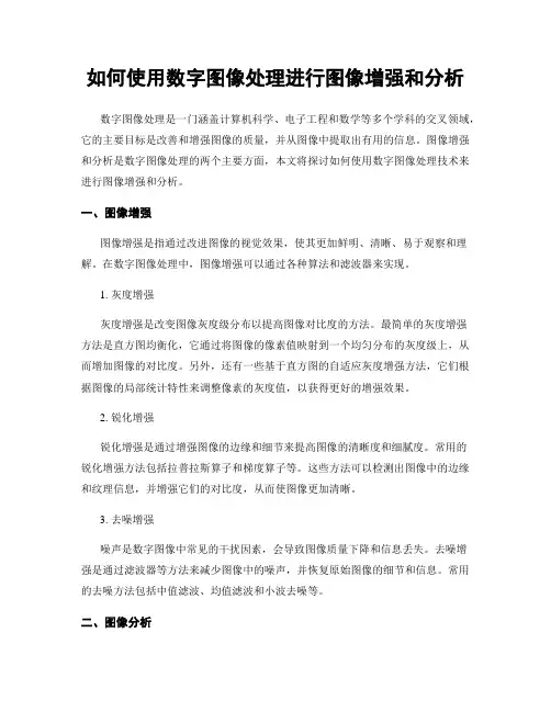 如何使用数字图像处理进行图像增强和分析