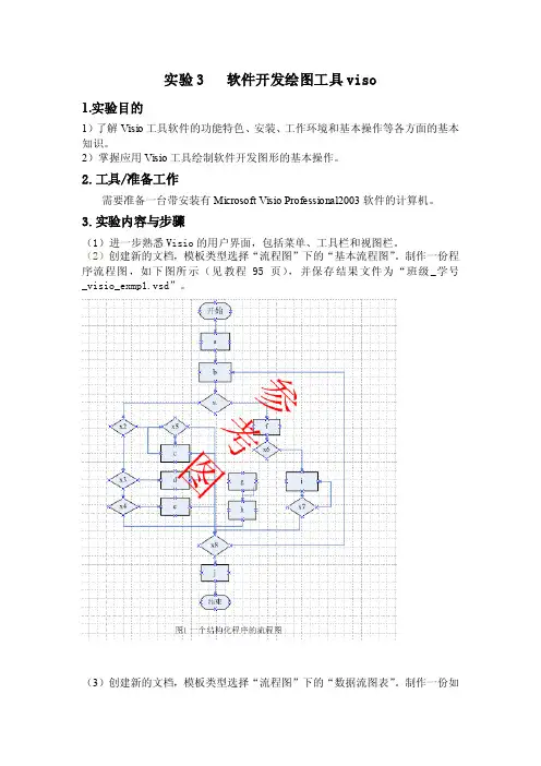 实验3软件开发绘图工具viso