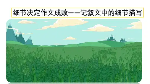 中考语文二轮专题复习《记叙文中的细节描写》课件(共23张PPT)