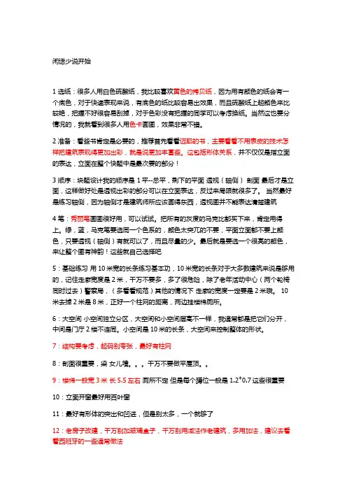 快题基础入门