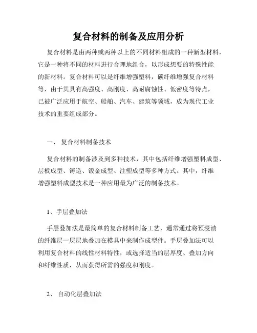 复合材料的制备及应用分析