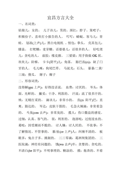 宜昌方言大全