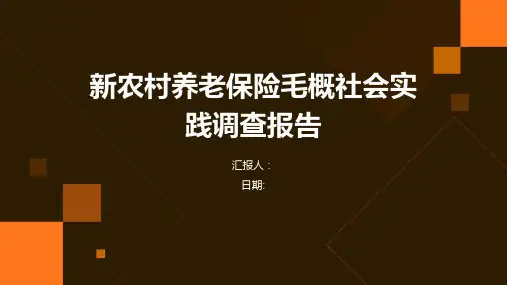 新农村养老保险毛概社会实践调查报告