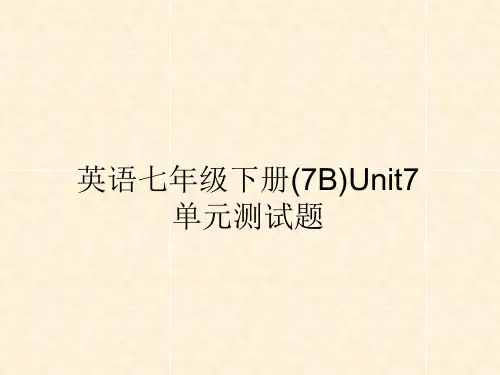 英语7Bunit7 test