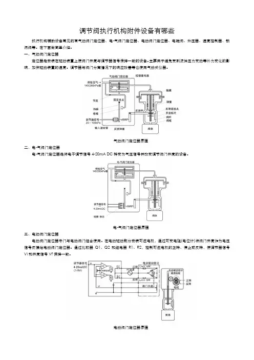 调节阀执行机构附件设备有哪些