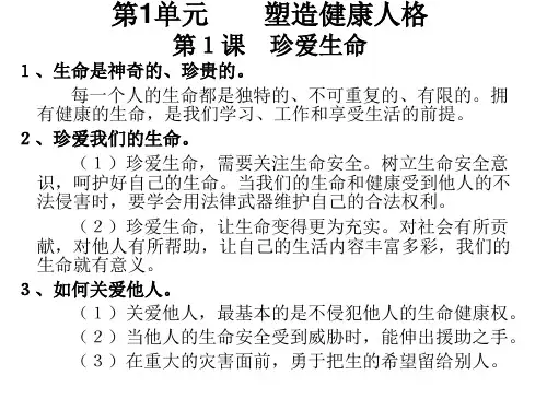 七年级政治塑造健康人格(PPT)5-1