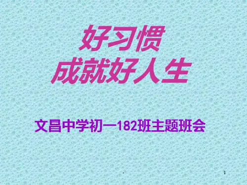好习惯成就好人生PPT课件