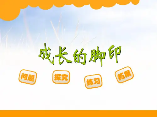 新北师大版五年级数学上册《成长的脚印》讲课课件.ppt