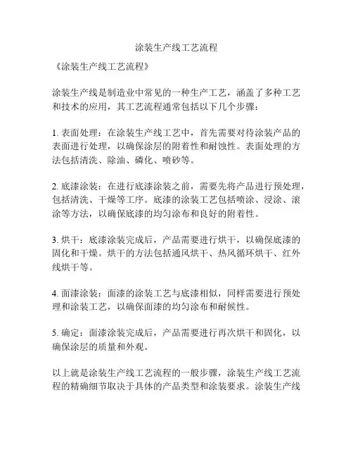 涂装生产线工艺流程