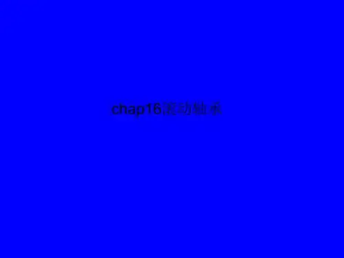 chap16滚动轴承