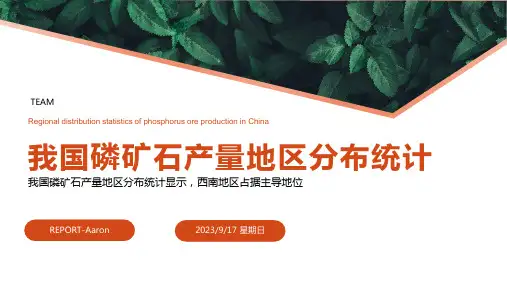 2023年3月我国磷矿石产量地区分布统计：主要集中在西南华中地区报告模板