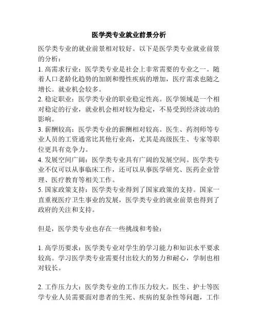 医学类专业就业前景分析