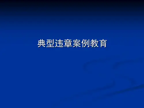 典型违章案例教育PPT课件