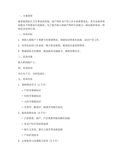 助产师培训计划方案模板