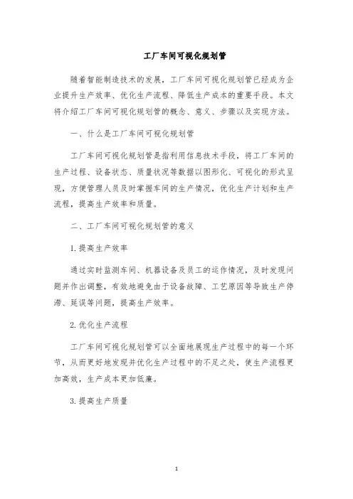 工厂车间可视化规划管