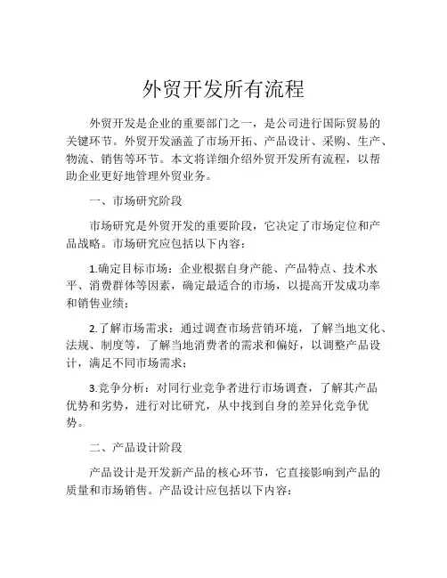 外贸开发所有流程