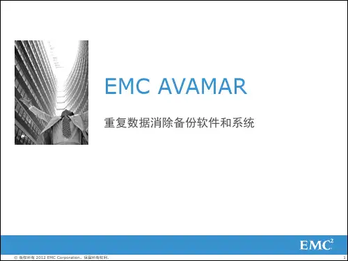 EMC Avamar备份系统介绍