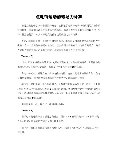 点电荷运动的磁场力计算