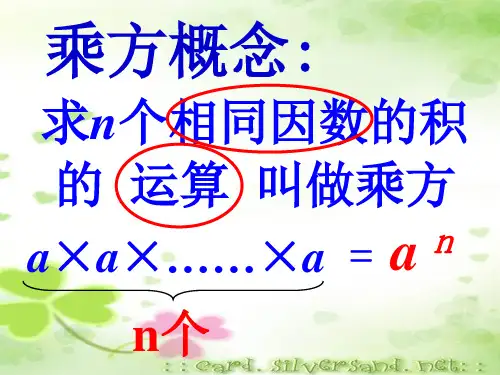 初中数学教学课件：1.5.1  乘方  第1课时(13张ppt)