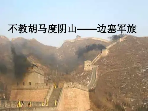 唐宋诗词鉴赏第二课不教胡马度阴山—边塞军旅