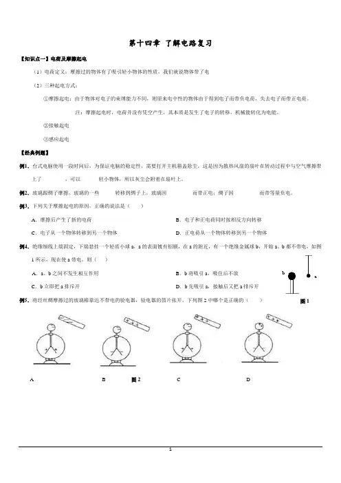 第十四章 了解电路复习