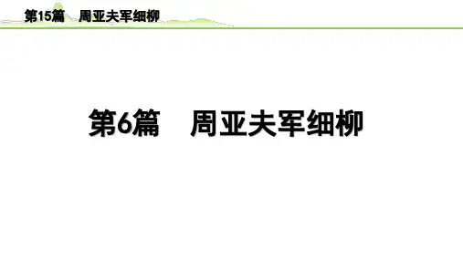 中考语文一轮复习：课内文言文逐篇梳理《周亚夫细柳》课件