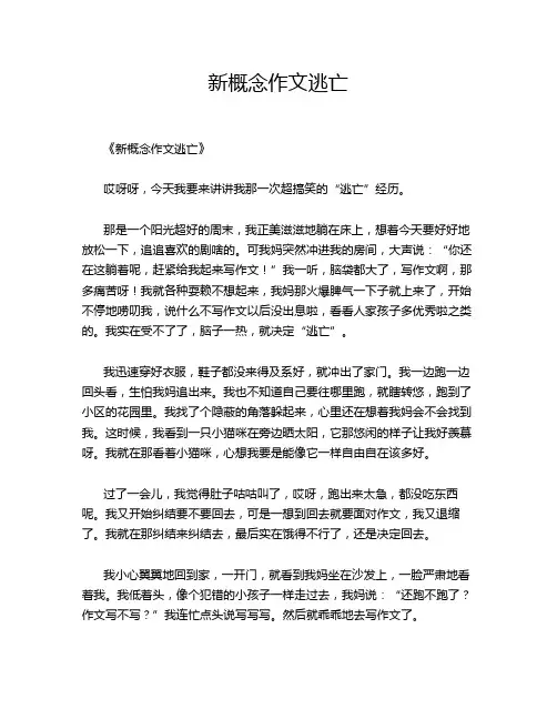 新概念作文逃亡