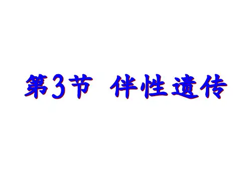 性别决定和伴性遗传(高一好)