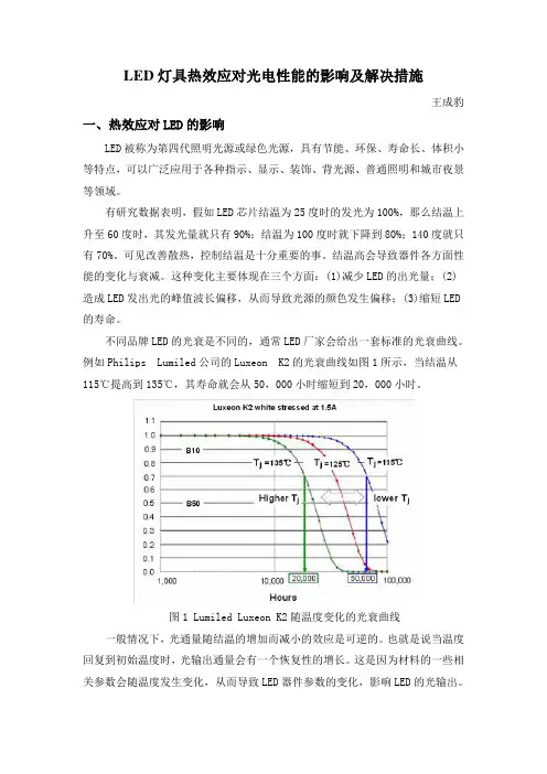 LED灯具热效应对光电性能的影响及解决措施