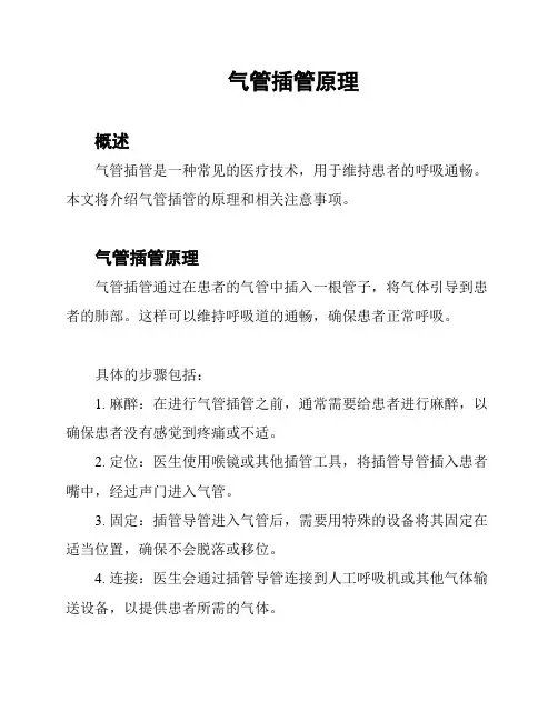 气管插管原理