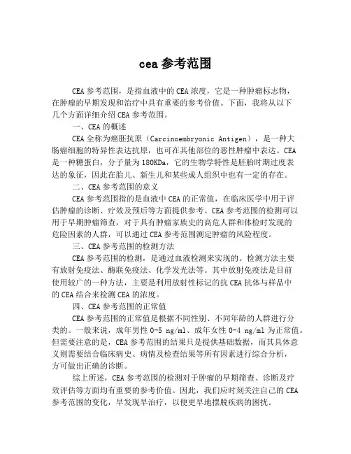 cea参考范围