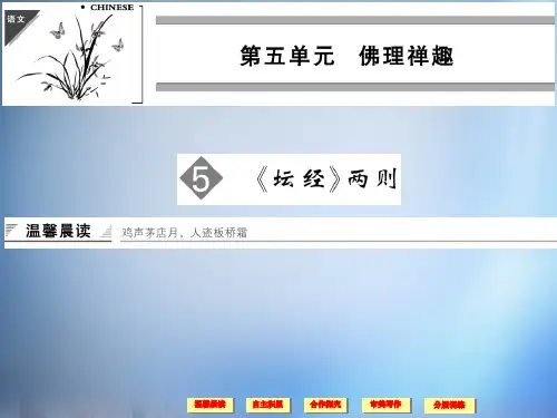 高中语文 第5单元《坛经》两则课件 新人教版选修《中国文化经典研读》