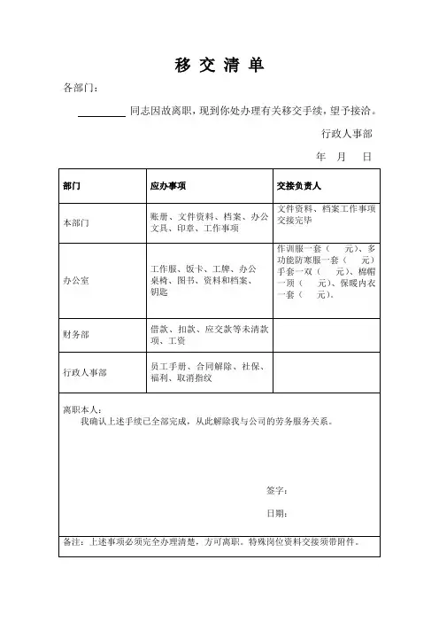 移交清单(副本)