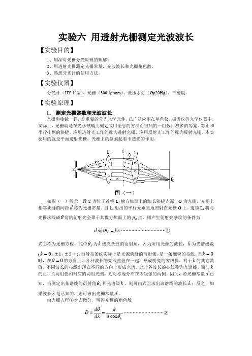 实验六 用透射光栅测定光波波长(05)