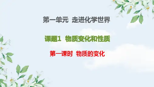 物质的变化ppt课件