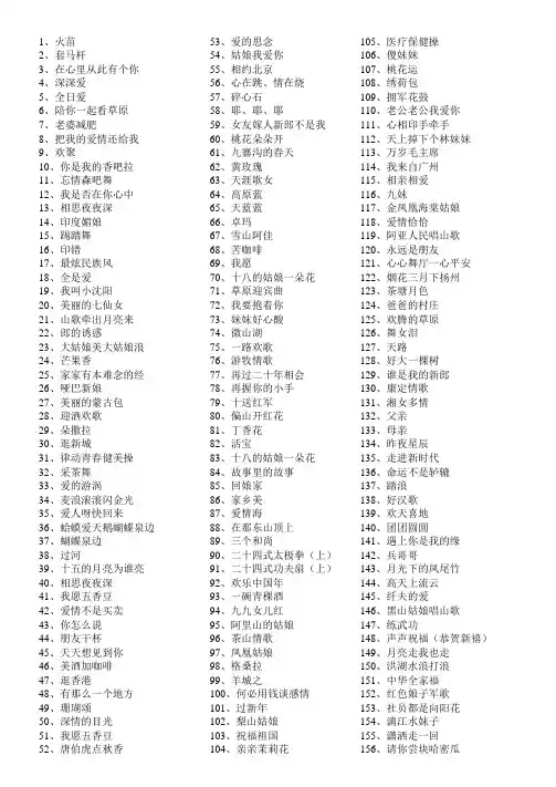 歌曲名