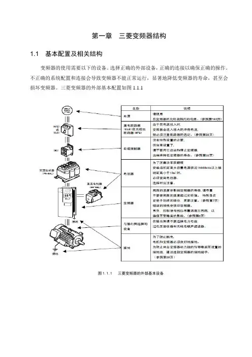 三菱变频器结构,控制调节,故障维修,工作过程
