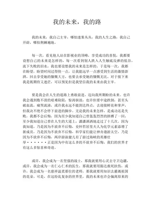 我的未来,我的路