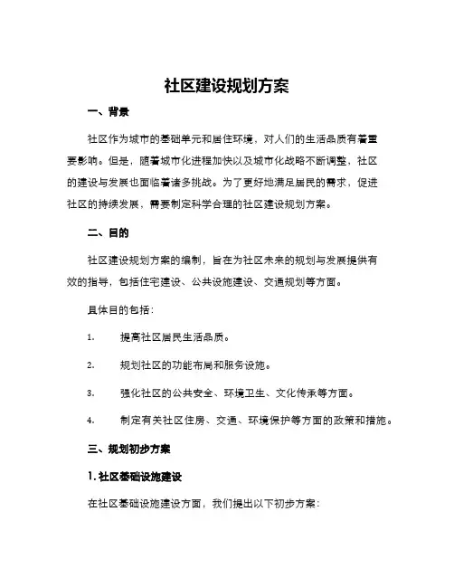社区建设规划方案