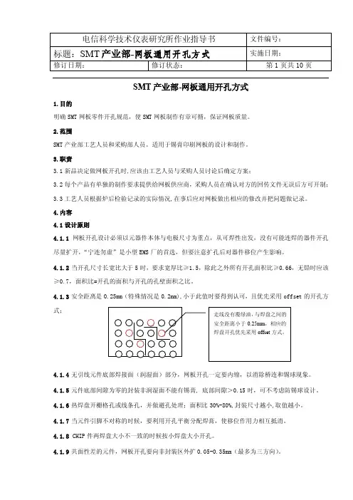 （改）SMT产业部-钢网通用开孔方式