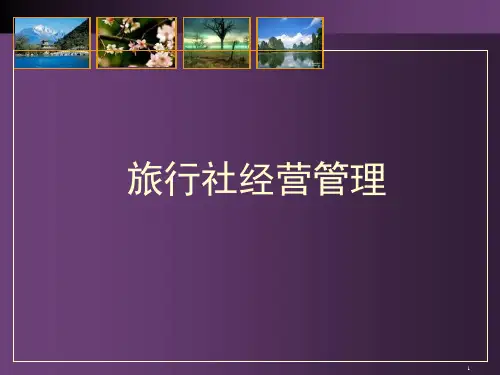 旅行社的产品开发课件