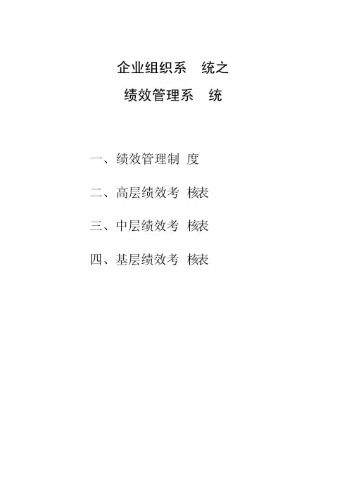 长松7大系统方案-2绩效管理系统