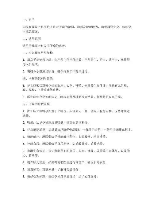 子痫产科应急预案