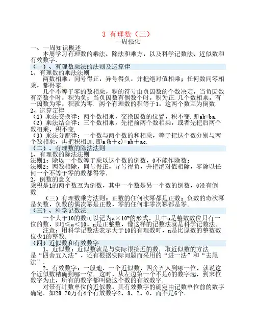 3 有理数(三)