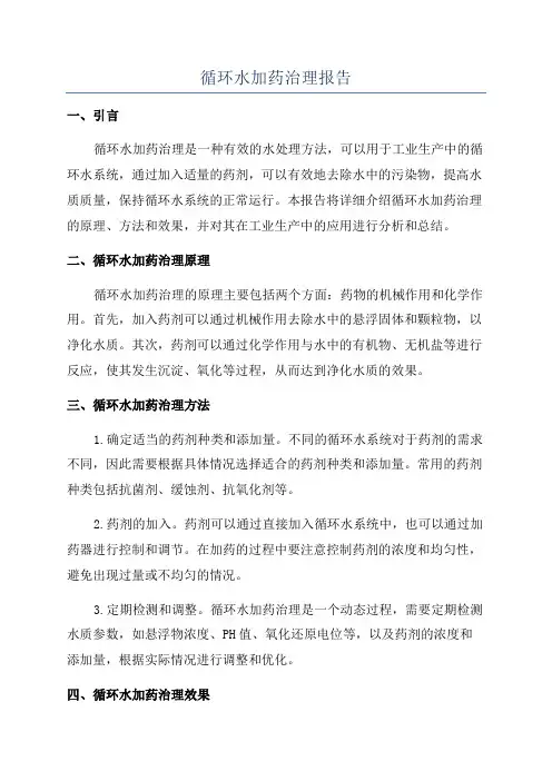 循环水加药治理报告