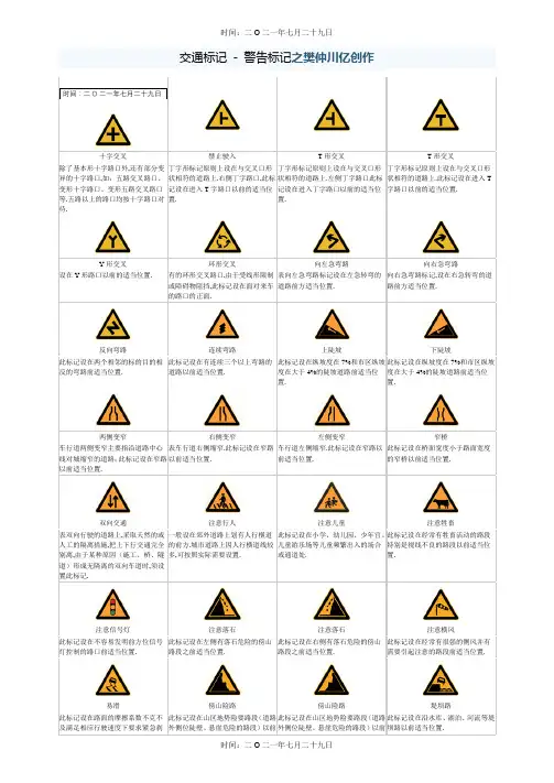 所有交通标志图片大全