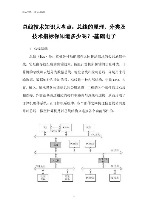 总线技术知识大盘点：总线的原理、分类及技术指标你知道多少呢？-基础电子