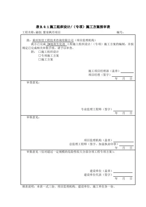 GB50319-2013_建设工程监理规范中用表